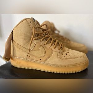 Beige/Tan Nike Air Force 1s